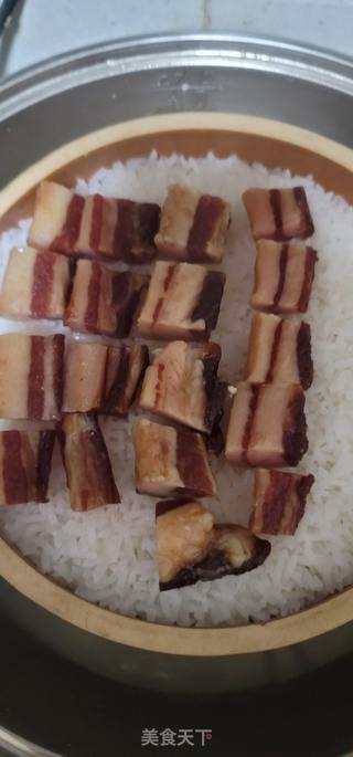 腊肉蒸饭的做法步骤：7