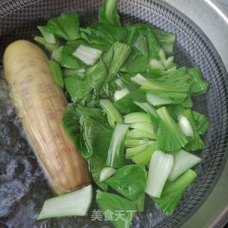 油菜炒鸡胸肉的做法步骤：6