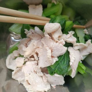 油菜炒鸡胸肉的做法步骤：8