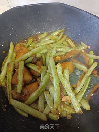 板栗南瓜炖豆角的做法步骤：5