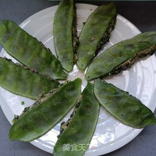 蒸海参韭菜扁豆盒的做法步骤：6
