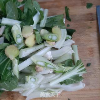 青菜炸肉炖粉条的做法步骤：5