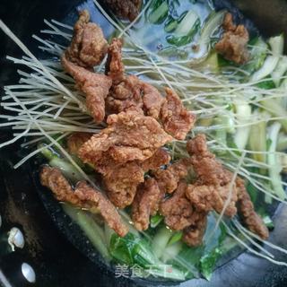 青菜炸肉炖粉条的做法步骤：11
