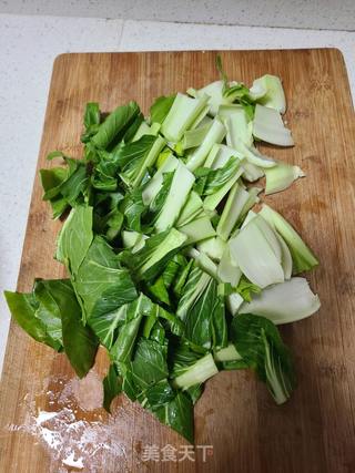 青菜炒干豆皮的做法步骤：4
