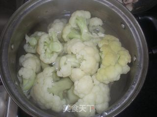 花菜炒猪肝的做法步骤：2