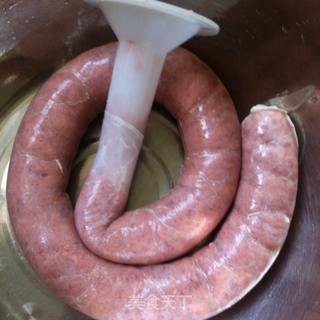 自制蒜香烤肠的做法步骤：7