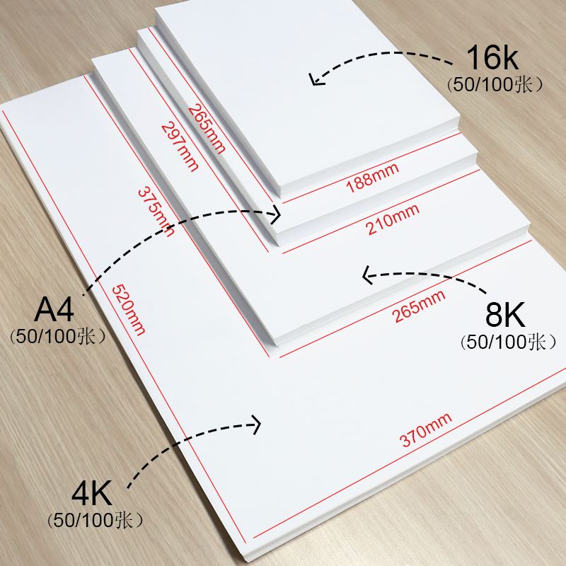 8k纸和a4纸一样大么？16k和a4一样大吗？a4与8k和16k的区别xx